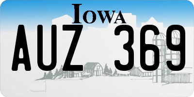 IA license plate AUZ369