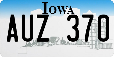 IA license plate AUZ370