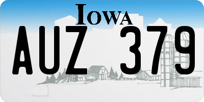 IA license plate AUZ379