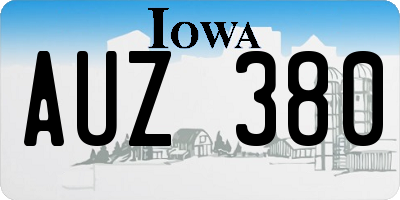 IA license plate AUZ380