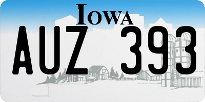IA license plate AUZ393