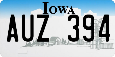 IA license plate AUZ394