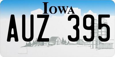 IA license plate AUZ395