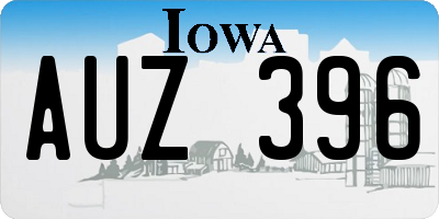 IA license plate AUZ396