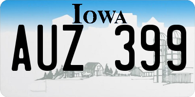 IA license plate AUZ399