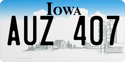 IA license plate AUZ407
