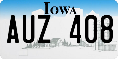 IA license plate AUZ408