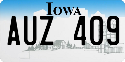 IA license plate AUZ409