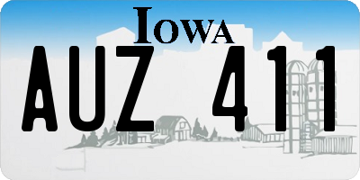 IA license plate AUZ411