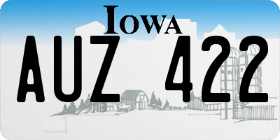 IA license plate AUZ422