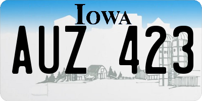 IA license plate AUZ423