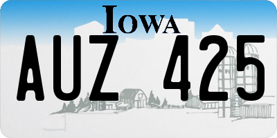 IA license plate AUZ425