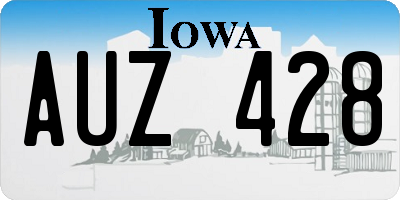 IA license plate AUZ428