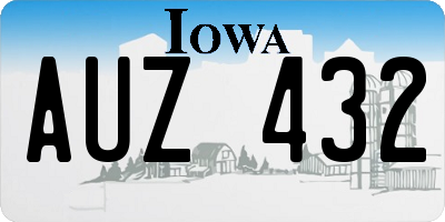 IA license plate AUZ432