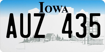IA license plate AUZ435