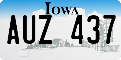 IA license plate AUZ437