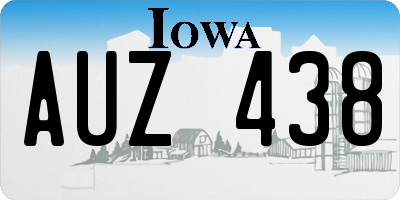 IA license plate AUZ438