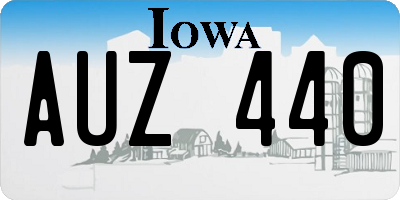 IA license plate AUZ440
