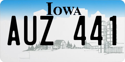 IA license plate AUZ441