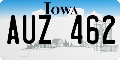 IA license plate AUZ462