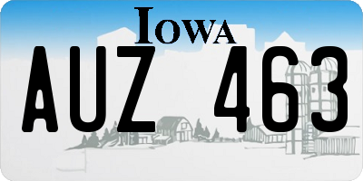 IA license plate AUZ463