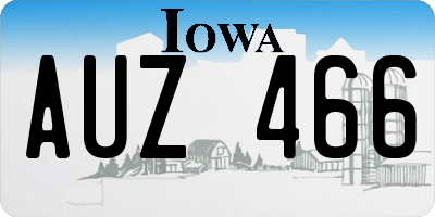 IA license plate AUZ466