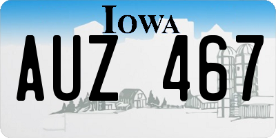 IA license plate AUZ467