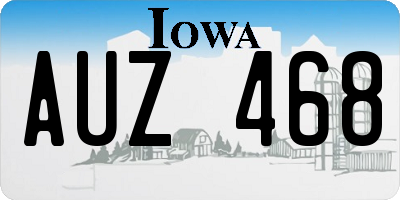 IA license plate AUZ468