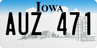 IA license plate AUZ471