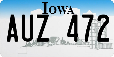 IA license plate AUZ472