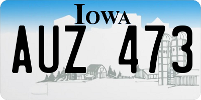 IA license plate AUZ473