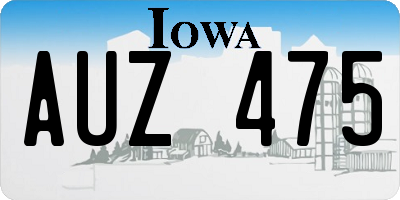 IA license plate AUZ475