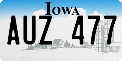 IA license plate AUZ477