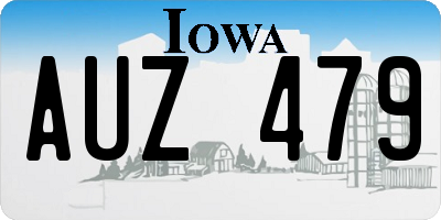 IA license plate AUZ479