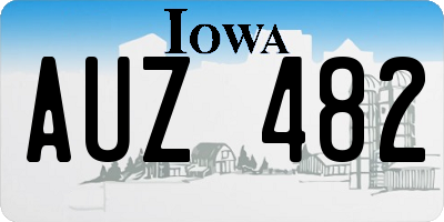 IA license plate AUZ482