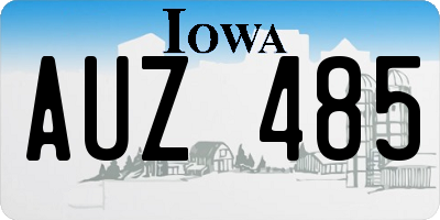 IA license plate AUZ485