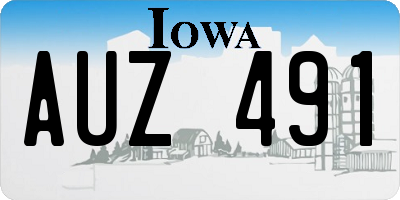 IA license plate AUZ491