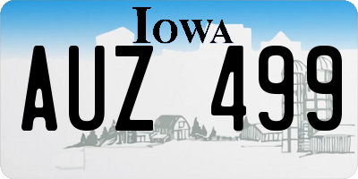 IA license plate AUZ499