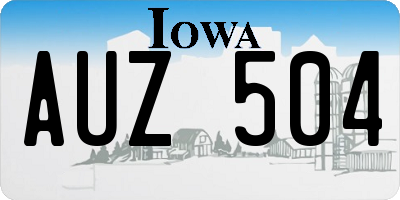 IA license plate AUZ504