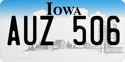 IA license plate AUZ506