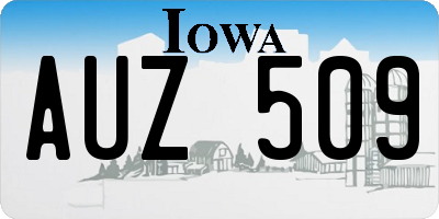 IA license plate AUZ509