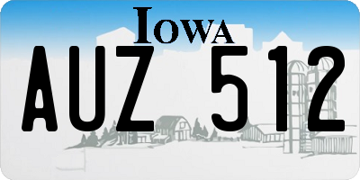 IA license plate AUZ512