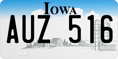 IA license plate AUZ516