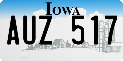 IA license plate AUZ517