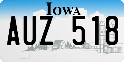 IA license plate AUZ518