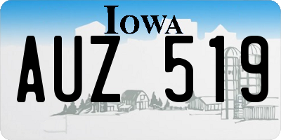 IA license plate AUZ519