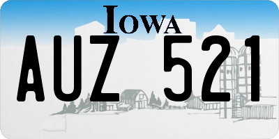 IA license plate AUZ521