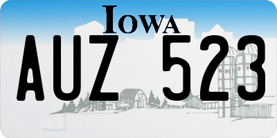 IA license plate AUZ523