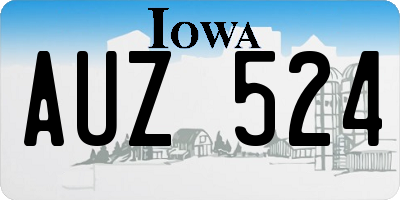 IA license plate AUZ524