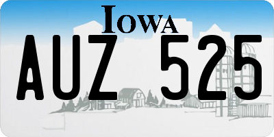 IA license plate AUZ525